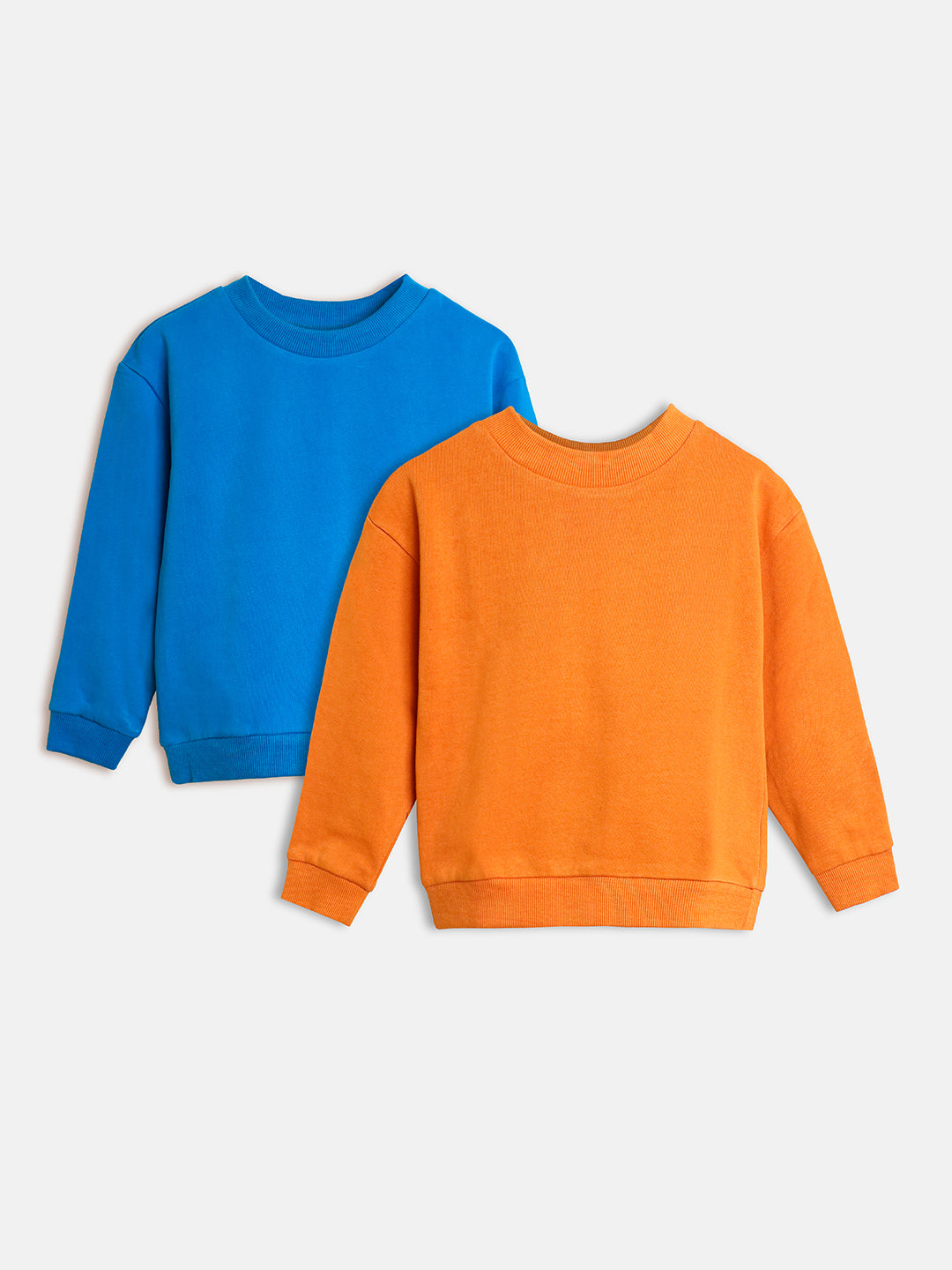 Set of 2 lightweight sweatshirts: Orange and Blue