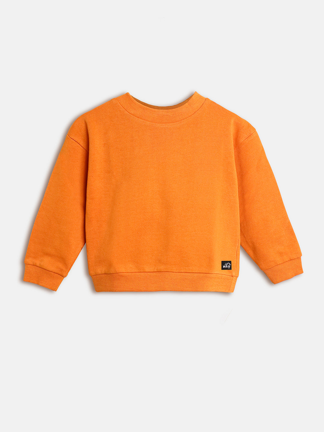 Geometric Alphabets Cotton Dungaree With Orange Sweatshirt