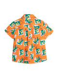 Boys Cotton Coco Party Orange Shirt , Bow & Green Shorts