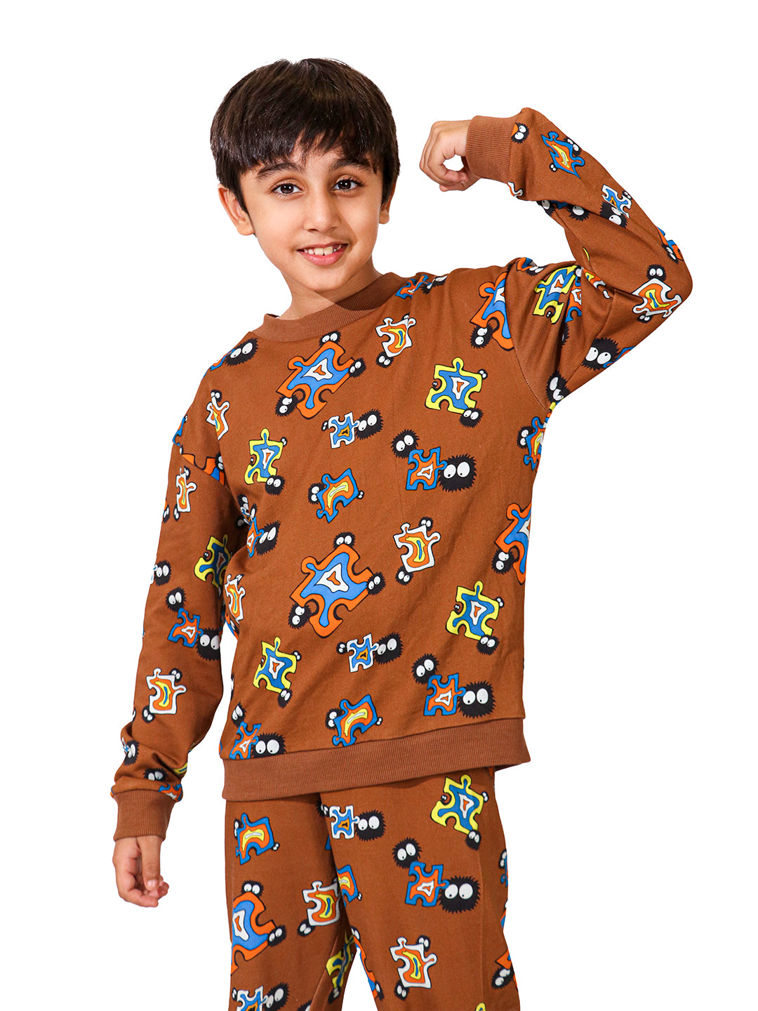 Jigsaw Puzzle 2-Piece Sweatshirt Set