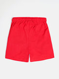 Boys Red Team Spirit Cotton Shorts
