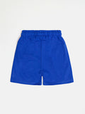 Boys Royal Blue Hustle Cotton Shorts