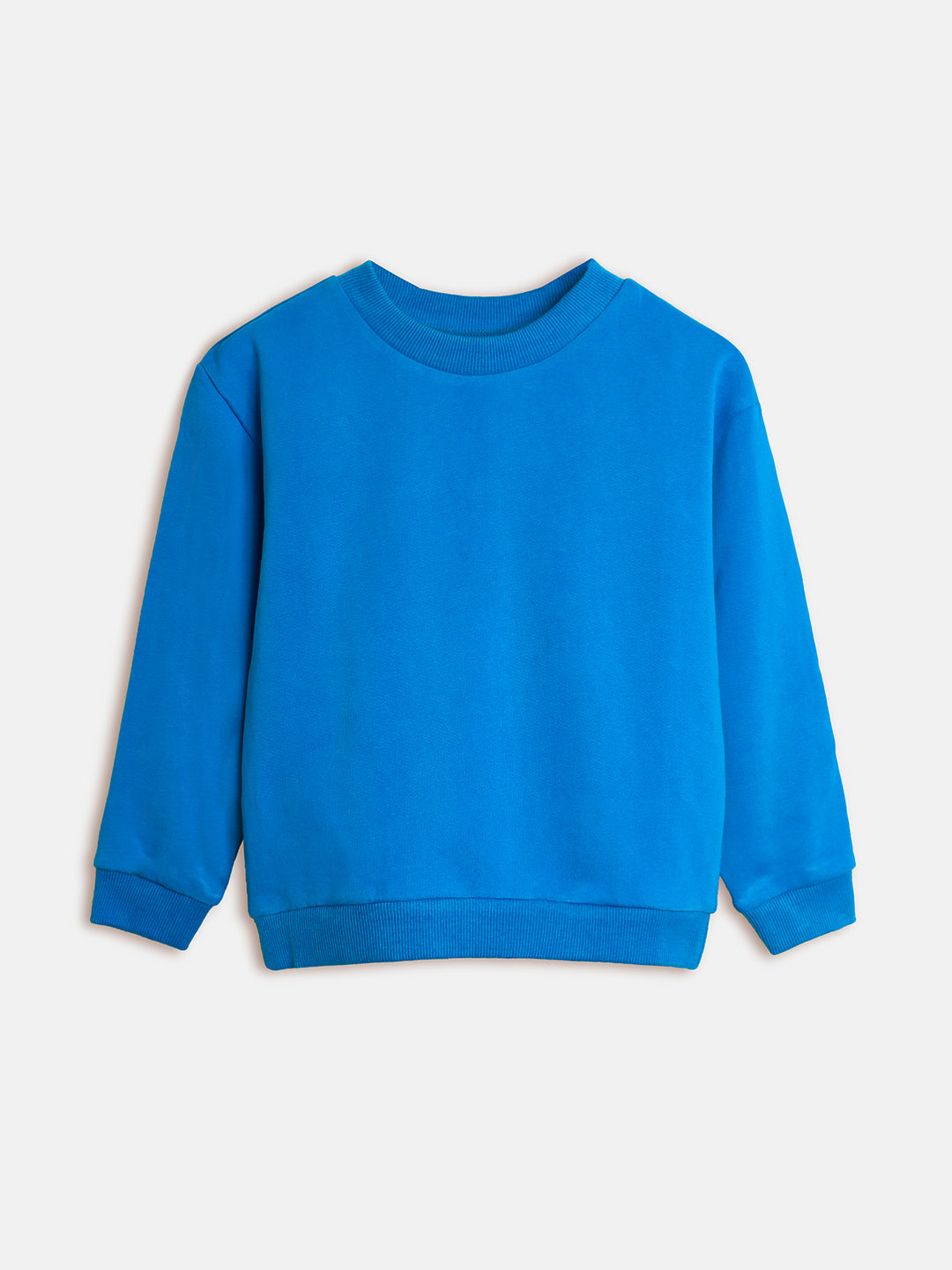 Blue solid light weight sweatshirt