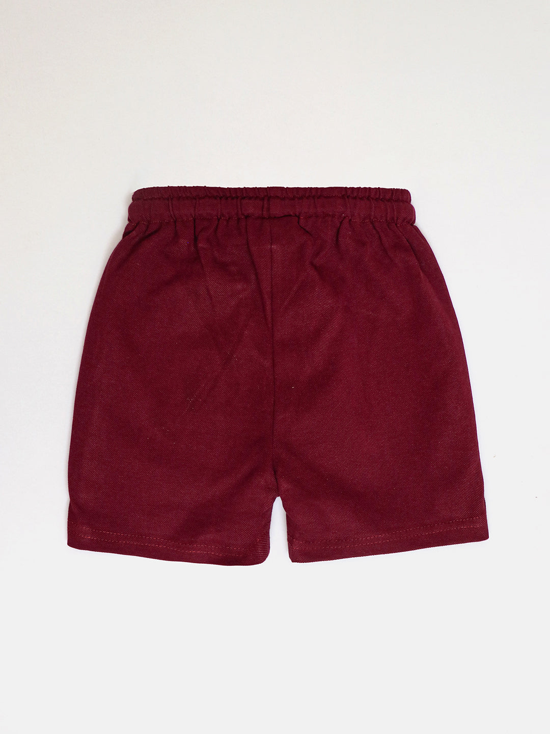 Boys Maroon Hustle Cotton Shorts