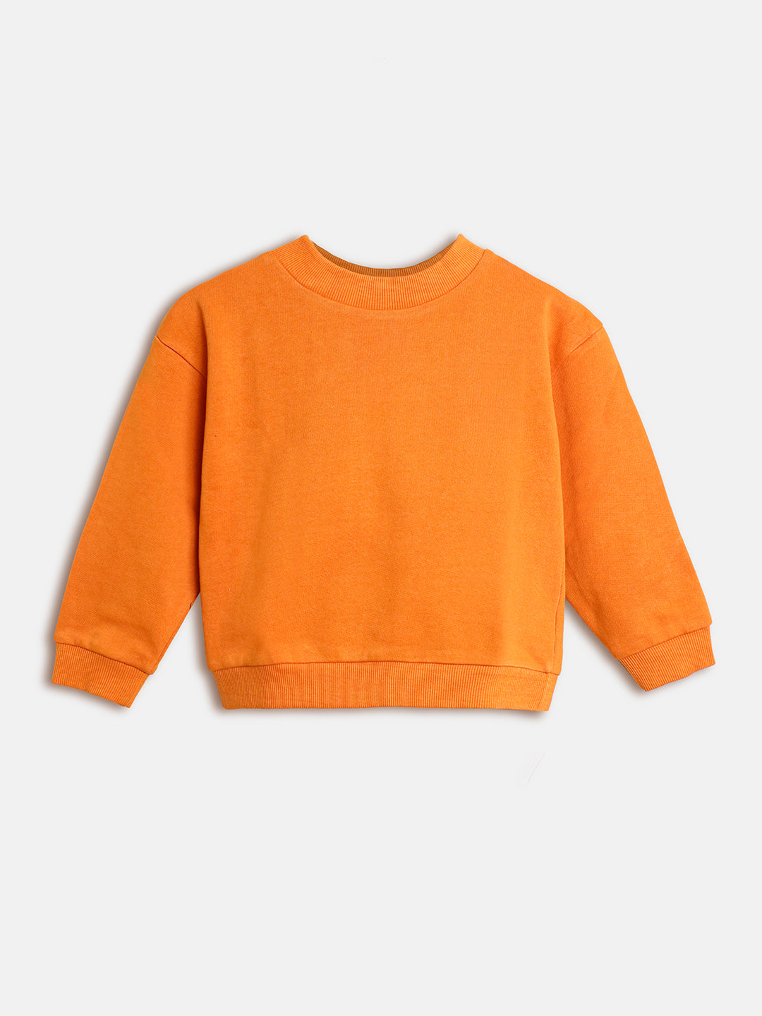 Checkboard Faces Dungaree with Orange Sweatshirt