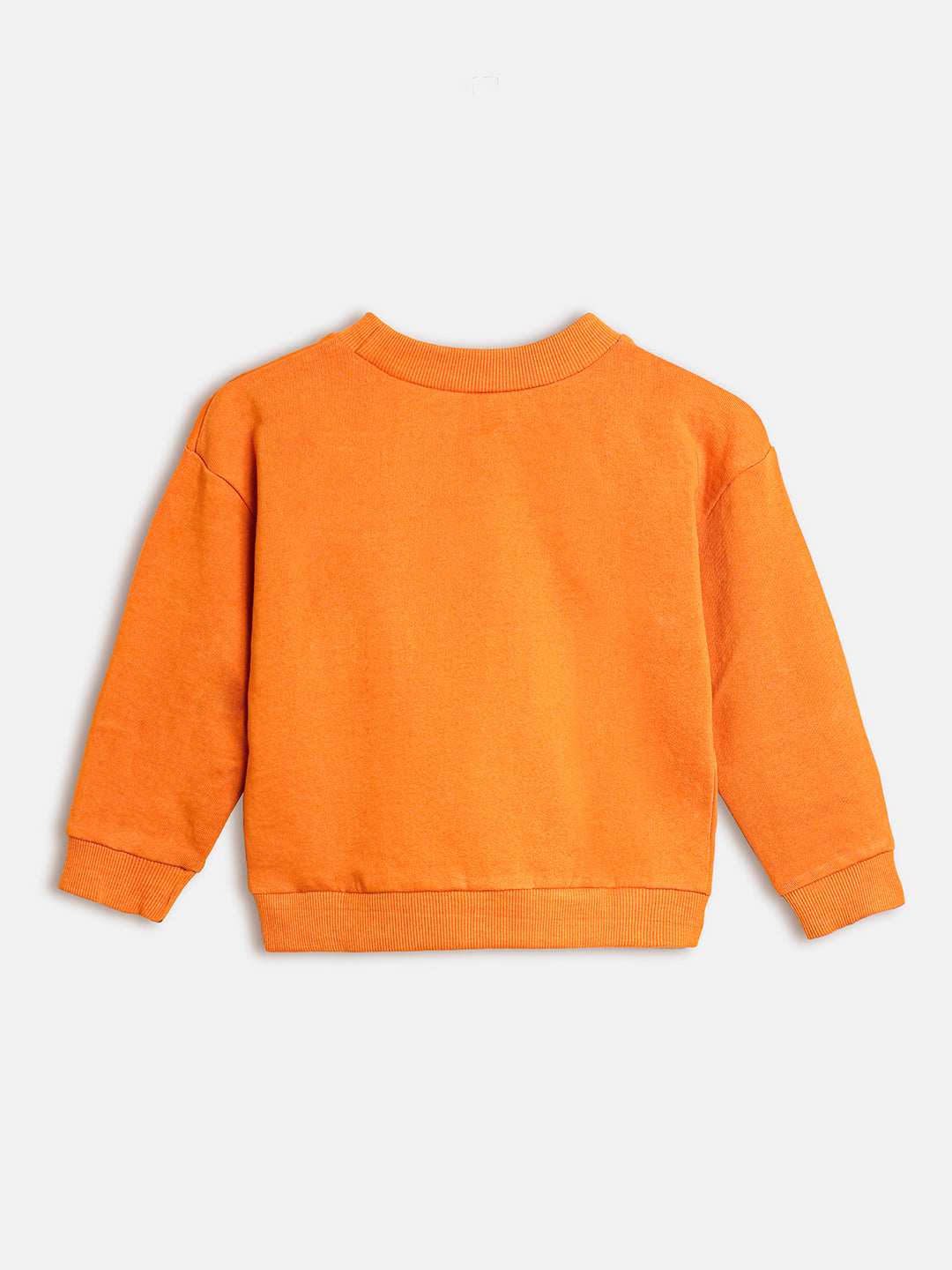 Checkboard Faces Dungaree with Orange Sweatshirt