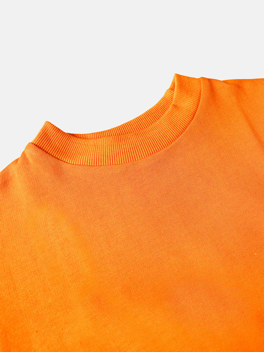 Orange solid light weight sweatshirt
