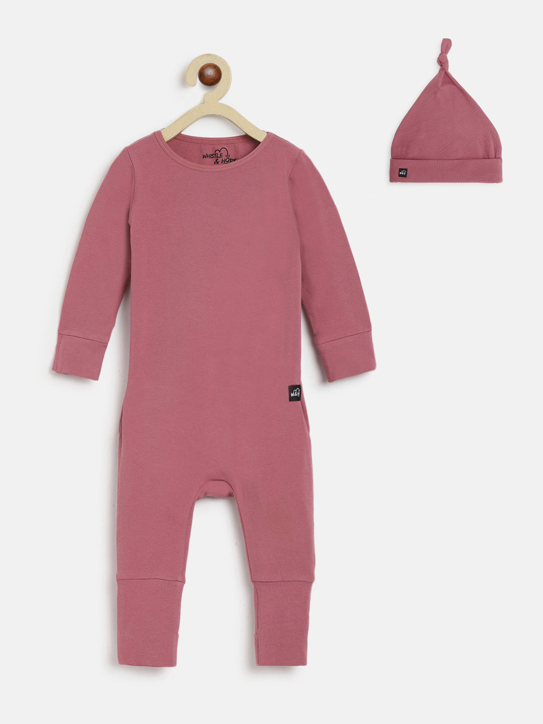 Infants Combo- Wine Romper and Beanie