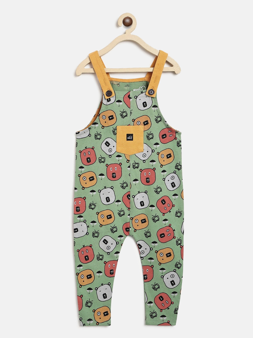 Dungarees Combo- Hippie Bear and Love&Peace