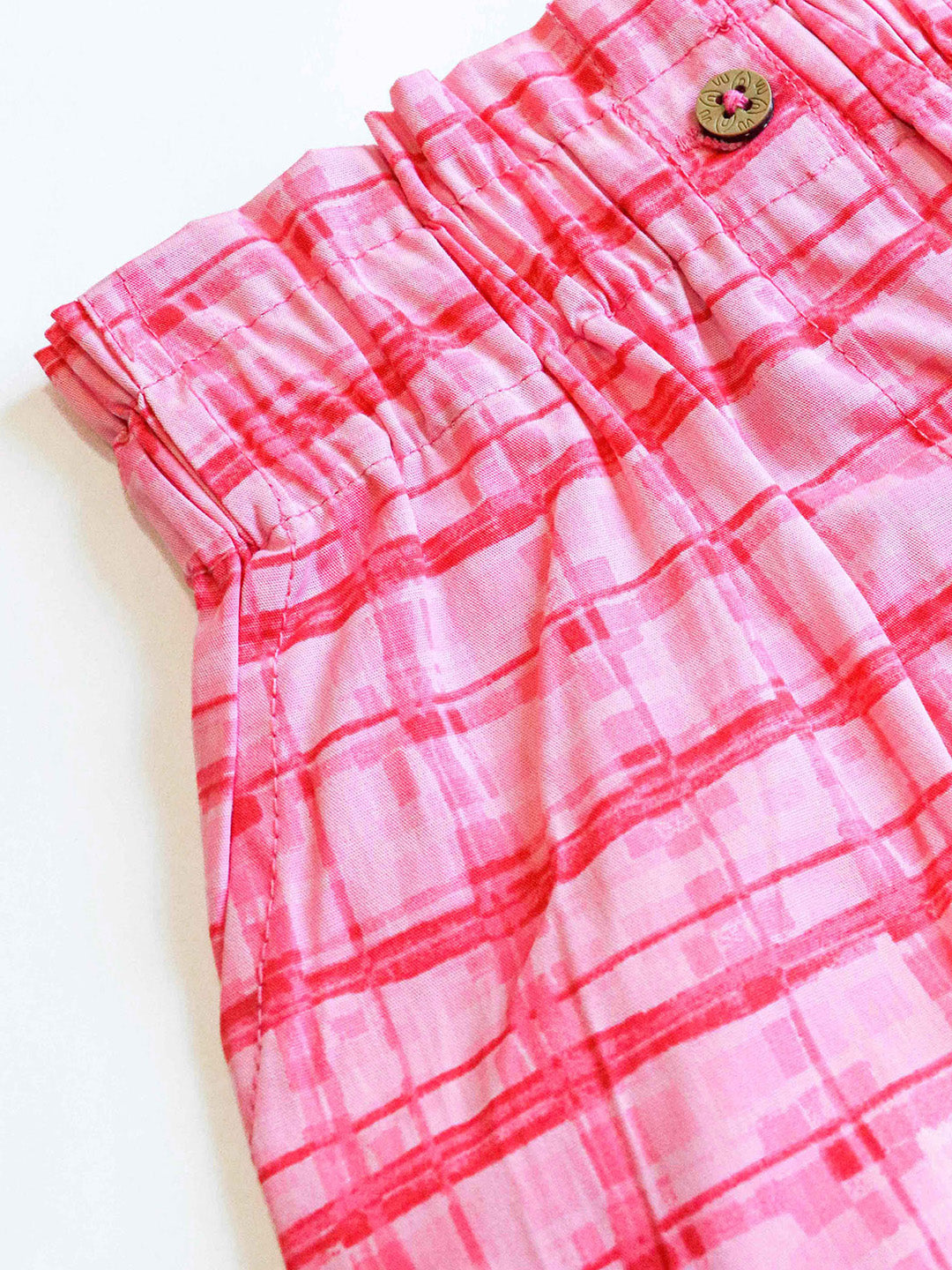Plaid Printed Top and Skirt Cotton Set