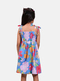 Floral Printed Tie-Knot Cotton Dress