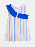 Asymmetrical Ruffle A-Line Cotton Dress