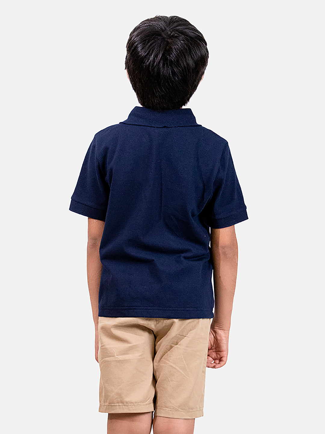 Navy Blue Embroidered Polo T-shirt