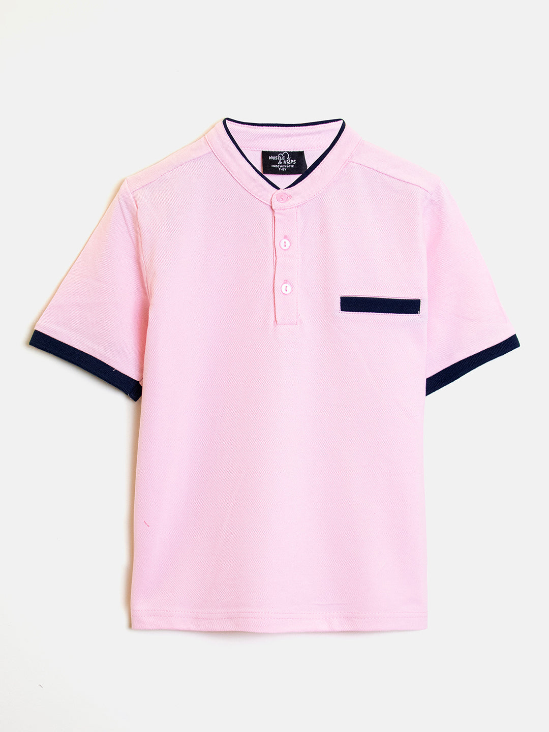 Classic Pink Henley T-shirt