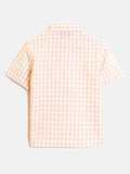 Boys Cotton Shirts Combo- Orange and Brown