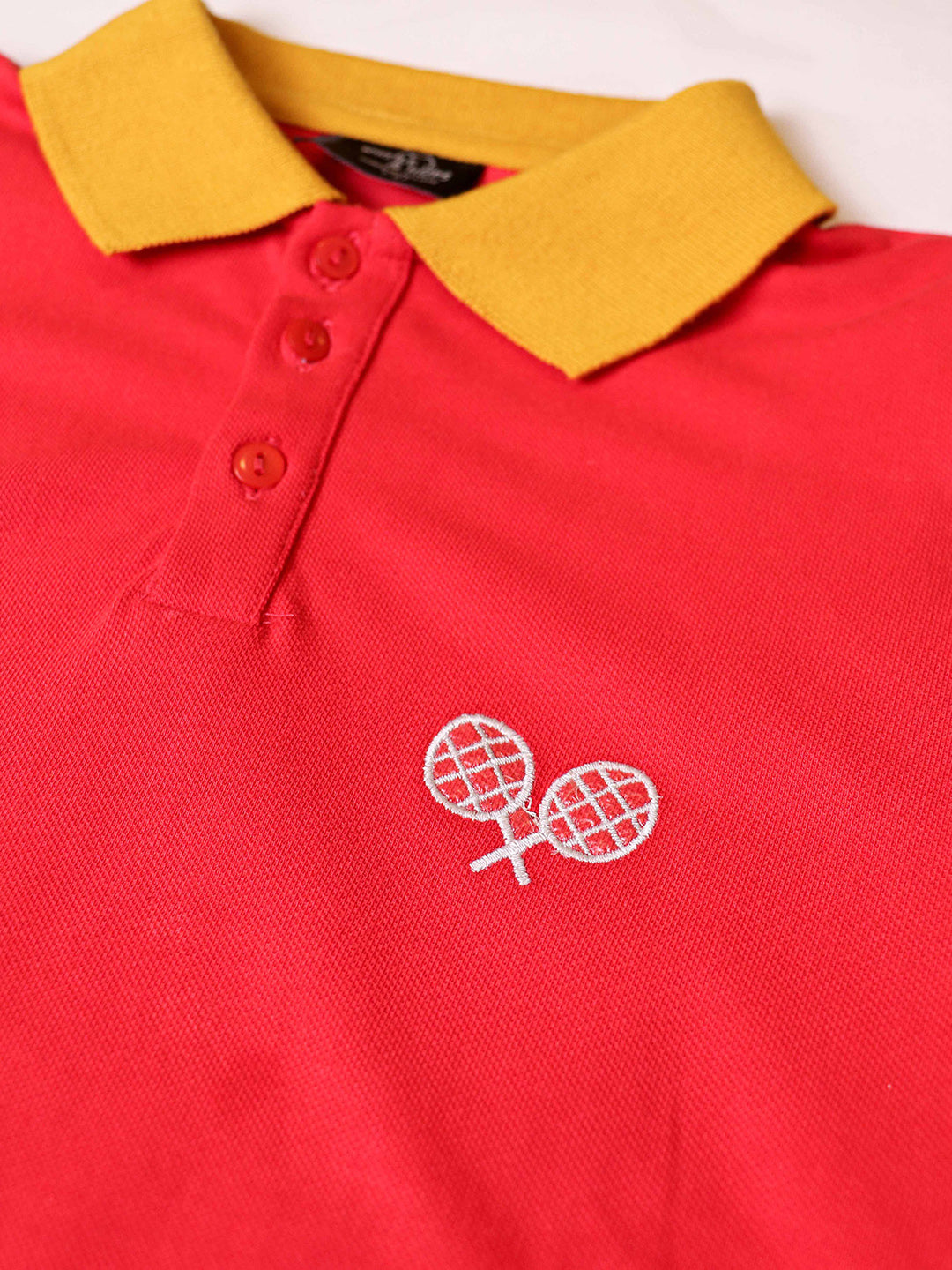 Embroidered Polo T-shirts Combo- Red and White